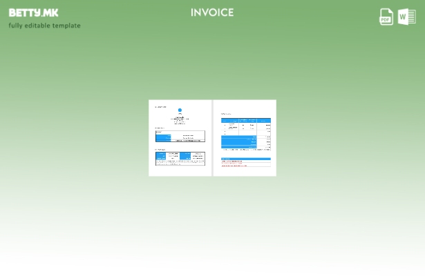 бесплатен празен шаблон за фактура за хонорарен модерен стил